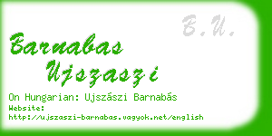barnabas ujszaszi business card